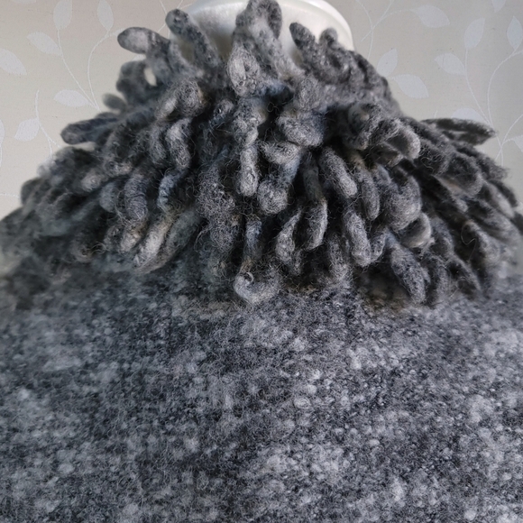 Nine West Cozy Wool Blend Loop Knit Hook Front Longline Cardigan Marled Gray Med - Picture 12 of 16